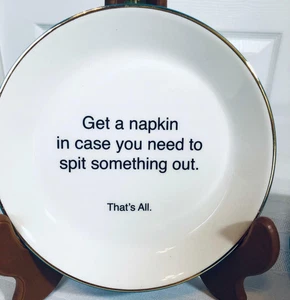 That's All Collection Sassy Ceramic Dessert Plate/Trinket Tray, Small-Lot of4-SB - Picture 1 of 7