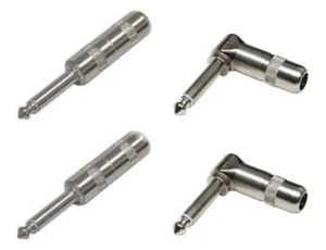 (2 Pair) Switchcraft 280 & 226 1/4" 6.35 mm 2-Conductor Phone Plugs Solder Type - Picture 1 of 1