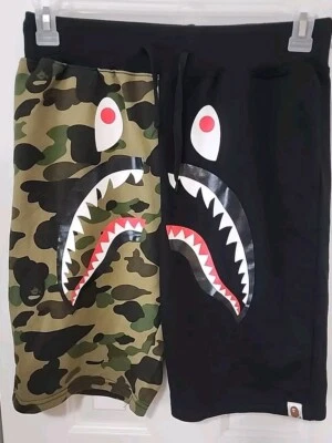 Мужские BAPE A купание обезьяны раздельный камуфляж пот шорты с карманами Sz L эластичный пояс - Изображение 1 из 4