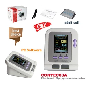 Presión arterial electrónica pantalla a color esfigmomanómero brazalete adulto - Imagen 1 de 7