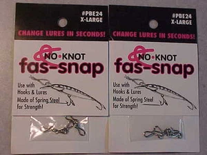 NUEVO SIN NUDO FAS SNAP XL EXTRA GRANDES SNAPS CAMBIO RÁPIDO SEÑUELOS PLANTILLA GANCHOS ACERO - Imagen 1 de 3