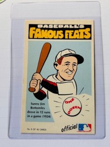 1972 Fleer Laughlin Famous Feats Baseball #6 Jim Bottomley NM