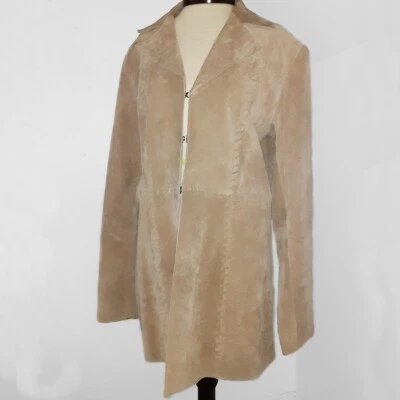 Sonoma Jeans Co Size M Buckskin Leather Suede Western Collared Lined Jacket - Image 1 of 4