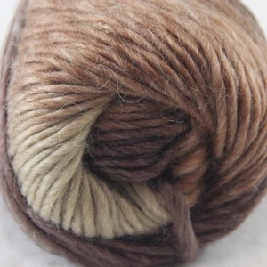 SALE 1ballx50g NEW Chunky Colorful Hand Knitting Wool Yarn Dark Brown Sand Beige - Picture 1 of 24