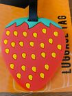 🍓 Brand New in Pkg, S and T Collection Bright Red Strawberry Fruit Luggage Tag