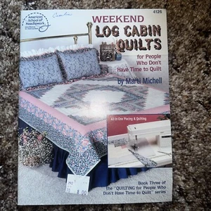 Weekend Log Cabin Quilts Book 3 by Marti Michell Pillows Wall Hangings - Picture 1 of 2