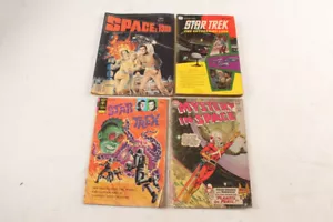 4 Vintage 1960's-70's Science Fiction Comics & Books Space 1999 Star Trek - Picture 1 of 5