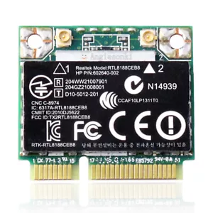 Realtek RTL8188CEB8 Wireless Card for HP 602993-001 G62 CQ62 WIFI and Bluetooth - Picture 1 of 5