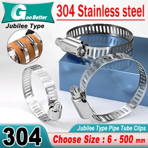 Abrazadera de manguera Worm Drive Jubilee Clips Acero inoxidable Acero dulce Grado marino Clip - Imagen 1 de 18