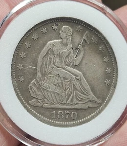 1870-S seated liberty half dollar *ORIGINAL BETTER DATE COIN* - Picture 1 of 2