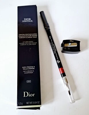 Dior Contour Lip Liner Pencil With Sharpener Shade 080 Red Smile Rrp £24 - Image 1 of 4