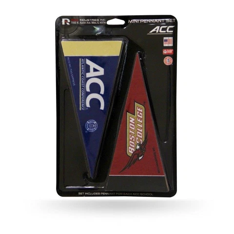 All ACC 4" x 10" Mini Pennant League Set [NEW] NCAA Wall Banner Sign Flag Cover