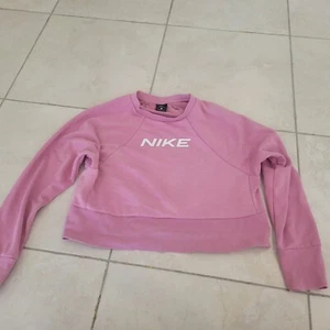 Nike Pro Dri-Fit Women's Sweater Jumper Size S Pink Cropped Crew Neck - Picture 1 of 12