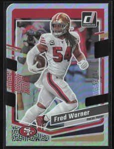 2023 Panini Donruss FRED WARNER Press Proof Silver /75 #270 Die-cut SSP - Picture 1 of 2