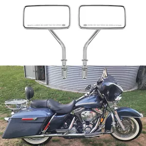 Motorcycle Rear View Side Mirrors Chrome For Harley Touring XL 883 SPORTSTER - Picture 1 of 13