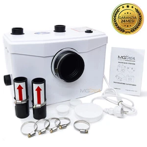 TRITURATORE MACERATORE SANITARIO SOLLEVATORE WC CUCINA BARBECUE ESTERNA 600W - Imagen 1 de 11