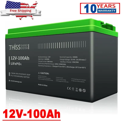 12V 100Ah Lithium Cycle Rechargeable Energy Storage&Off Grid Application Battery - Image 1 of 4