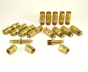 15pc Reusable Hose Barb Assortment - Air Hose FIttings 1/4"ID X 1/2"OD HOSE - Picture 1 of 1