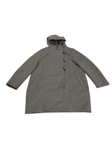 Garnet Hill Modern Duffle Coat Wool Blend Grey Size 12 Designer Outdoor Luxury - Picture 1 of 11