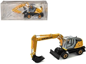 New Holland WE170 Wheeled Excavator Yellow 1/87 (HO) Diecast Model by Promotex - Picture 1 of 3