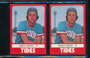 Lot (2) 1980 TCMA #20 Jimmy Smith  Tidewater Tides Player Lot (FU44) SWSW6