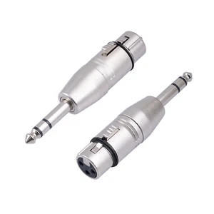 Paquete de 2 adaptadores XLR hembra a 1/4 TRS Adaptador macho de 6.35 mm - Picture 1 of 6