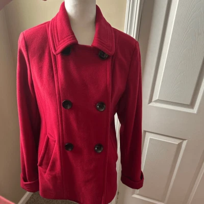 Casaco Croft & Barrow elegante médio de lã vermelha elegante - Imagem 1 de 4
