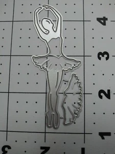 Strumento universale sottile metallo fustellato 3D ballerina tutù compleanno cupcake topper card - Foto 1 di 2