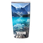 Skin Decal for Yeti 20 oz Rambler Tumbler Cup / Mountain lake, clear water