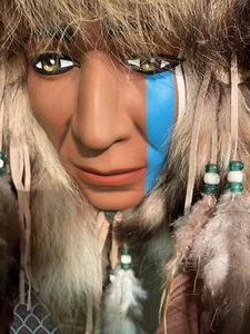 Máscara tribal vintage hecha a mano decoración de pared - muy buena - Imagen 1 de 5