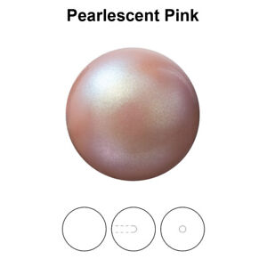 Genuine PRECIOSA 131 10 012 Round MAXIMA Nacre Pearls Half Drilled * Many Colors