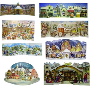 Large Antique Advent Calendar Traditional German Freestanding 3D free post UK - Picture 1 of 9