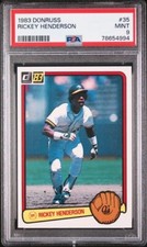 1983 Donruss #35 - Rickey Henderson - PSA 9