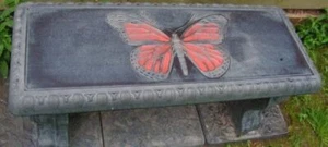 Molde de banco de hormigón de cemento 3/16" molde de banco de mariposas superior - Imagen 1 de 6