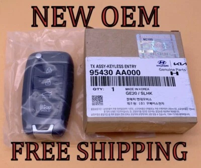 NEW OEM 2021 HYUNDAI ELANTRA FLIP STYLE KEY REMOTE NYOMBEC4TX2004 95430-AA000 - Image 1 of 3