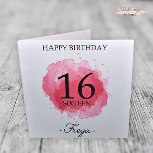 Personalised Girls Female Birthday Card 12th 13th 14th 15th 16th 17th 18th 19th - Picture 1 of 9