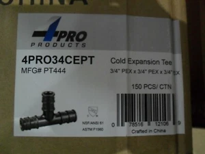 Camiseta 4PRO 4PRO34CEPT 3/4" EP Expansión en Frío Plástico Pex x 150 unidades - Imagen 1 de 3