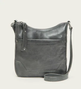 Frye Melissa X5604 Carbon Grey Swing Leather Crossbody Bag - Picture 1 of 7