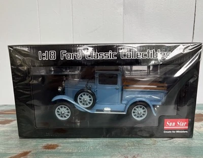 Camioneta Ford Modelo A 1931 fundida a presión Sun Star azul arpillera 1 - Como nueva Foto 1 de 4