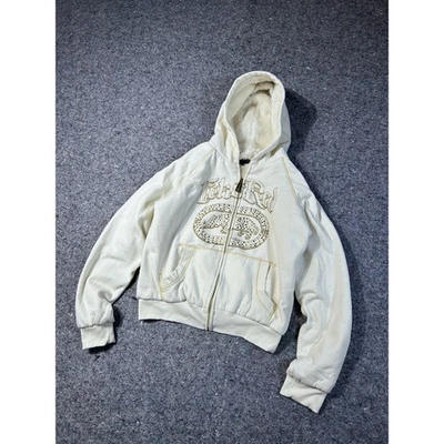 Sudadera con capucha roja Ecko vintage de piel de sherpa dorada para mujer L Y2K Foto 1 de 4