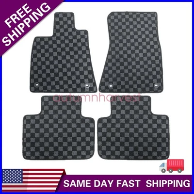 Juego de alfombrillas con bandera a cuadros para Lexus IS250/IS300/IS350 2014-2020 Foto 1 de 4