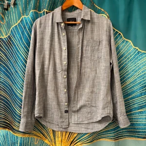 Rails Wyatt Button Down Navy Women's Small Chambray Shirt - Picture 1 of 11