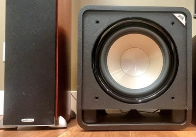 Subwoofer Polk HTS 12" Marrón, 99% Nuevo! Mudarse de Canadá, ¡todo debe irse! Foto 1 de 4