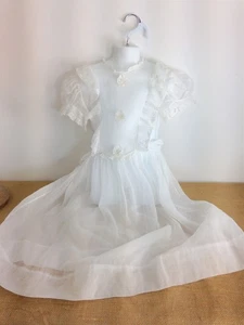 Kommunionkleid Mädchen Vintage 40-50er weiß Portrait KRAUSKOPF Marshall Fields - Bild 1 von 10