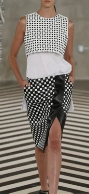 Camiseta sin mangas Edun Primavera 2014 Runway RTW lista para usar talla S blanca negra nueva con etiquetas Foto 1 de 4