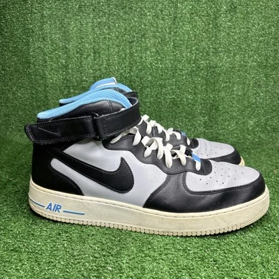Nike Air Force 1 Mid By You Mens Size 14 Black Gray Blue Athletic Shoes Sneakers - Image 1 of 4