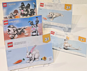 LEGO Creator Manuals Lot 31133 White Rabbit & 31021 Furry Creatures 2014/2023