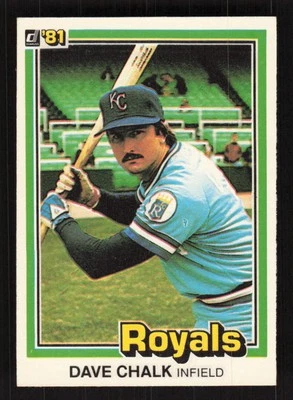 Dave Chalk 1981 Donruss #101 Kansas City Royals Baseball Card EX-MINT - Image 1 of 2