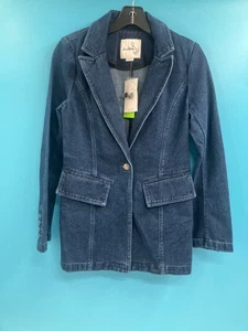 Giacca donna Sam Edelman Atlantic Denim - Taglia - XS - Nuova con etichette - Foto 1 di 6
