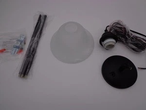 Satco Castillo 1 light Mini Pendant Textured Black 60-386 - Picture 1 of 9